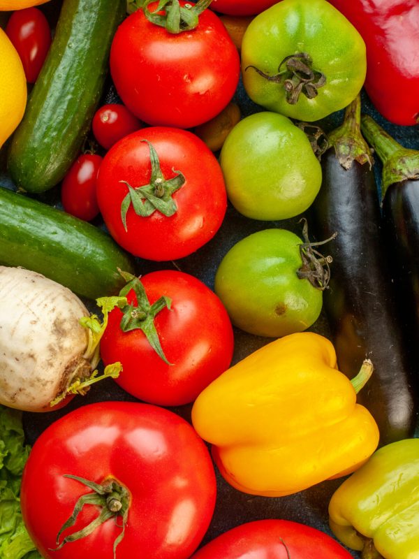 top-view-vegetable-composition-with-fresh-fruits-blue-table